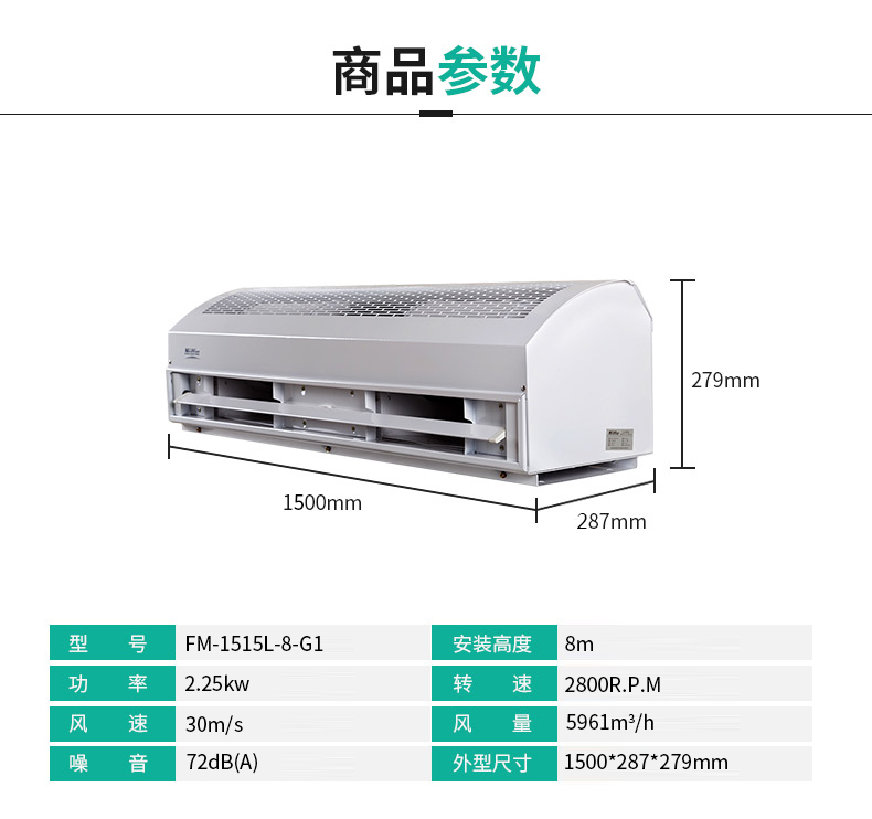 工業(yè)風(fēng)幕機(jī)／FM1515L─8─G1